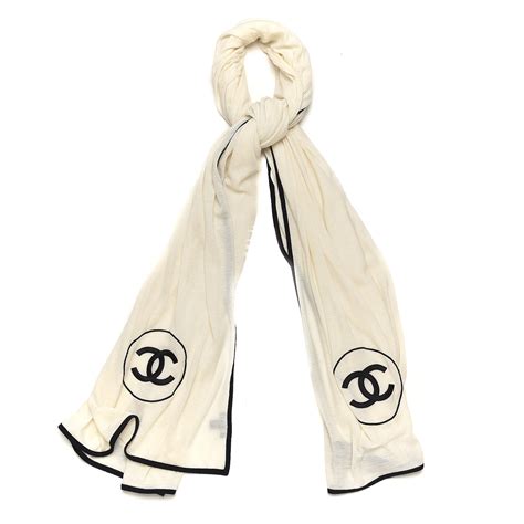 black and white fake chanel scarf|Chanel scarf cashmere.